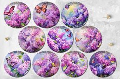 Lilac bush | 10 Car coaster &amp; key chain sublimation Designs Product Image 3