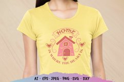 Home is Where The Heart is Hand Lettering SVG Product Image 1
