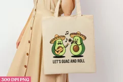 Let’s Guac and Roll PNG, Avocado Sublimation PNG Product Image 1