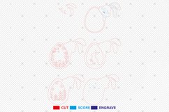 Multilayer Easter Bunny with Egg SVG Product Image 2