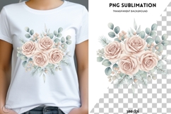 Winter floral wonderland png design for T-shirts Product Image 3