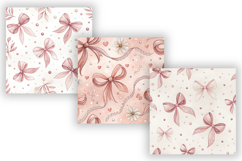 Coquette Bow Digital Paper Pack, Seamless Ribbon Pattern Product Image 3