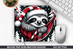Panda Mouse Pad Sublimation, Christmas Mouse Pad PNG Product Image 1