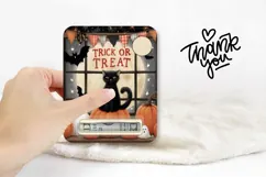 Cartoon Black Cat Money Card, Printable Halloween PNG Product Image 3