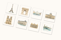 Paris Watercolor Clipart Bundle Product Image 3