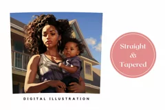 Afro Mom Tumbler Wrap Design, Mother's Day Sublimation PNG Product Image 3