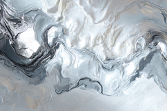 Thick White &amp; Grey Abstract Fluid Paint Texture Background Product Image 1