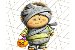 Monster Kids Clipart PNG, Cute Halloween Costume Art Product Image 3
