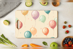 Pastel Birthday Balloons Cutting Boards sublimation Design Product Image 3