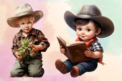 Baby Cowboy Sublimation Clipart Bundle Product Image 4