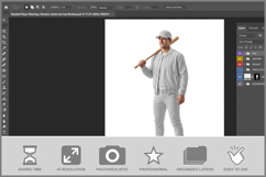 Baseball Player Wearing A Bomber Jac Product Image 2