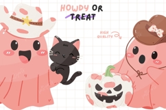 Pink Spooky Halloween Ghost Clipart Ghost PNG Product Image 3