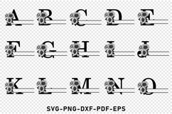 Sunflower Monogram Split Letters SVG Laser Cut Files Product Image 3