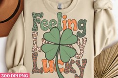 Feeling Lucky PNG, Groovy ST Patricks Sublimation PNG Product Image 3