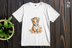 Watercolor Baby Tiger Clipart Sublimation PNG Product Image 3