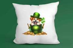 St Patricks Day Dog with Gold Coin Clipart, St Patricks Day Product Image 3