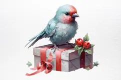 Chirstmas Birds Clipart PNG Product Image 3