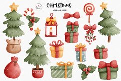 Christmas Santa and friends Clipart, Christmas Clipart Product Image 2