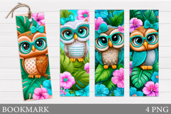 Cute Owl Bookmark Printable. Funny Owl Bookmark Design Product Image 1