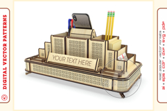 Office Organizer v17 - laser cut file - Glowforge ready SVG Product Image 3