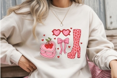 Coquette Valentine Sublimation PNG - Retro Heart Cake &amp; Leop Product Image 3