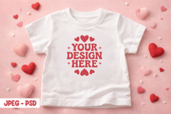 Valentine Kids T Shirt PSD JPEG Mockup Product Image 1