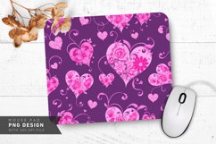 Floral Heart Swirls Mouse Pad PNG Design Product Image 1