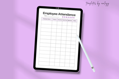 Daily Employee Attendance Tracker | Printable Attendance Product Image 5
