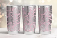 20oz Tumbler laser svg wrap| Vintage flowers pattern Product Image 3