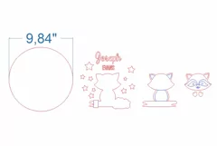 Raccoon Baby Name Sign SVG laser cut file for Glowforg Product Image 3