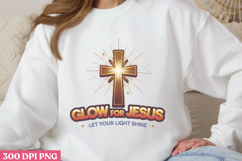 GLOW FOR JESUS let your light PNG, Jesus Sublimation PNG Product Image 1