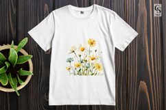 Soft Yellow &amp; White Meadow Daisies Watercolor PNG Product Image 2