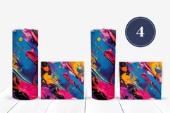 Art Paint Tumbler Sublimation Designs, Neon Tumbler Wrap Product Image 3