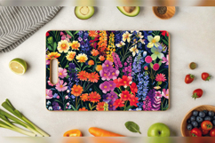 Rainbow Wildflower Medley Cutting Boards sublimation Designs Product Image 3