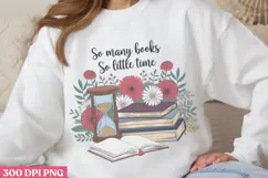 So many books PNG, Reading Book Sublimation PNG Product Image 3