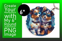 Canine Mountain Expedition Circle Design Sublimation Product Image 1