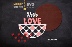 Hello love SVG laser cut files for Glowforge Product Image 3