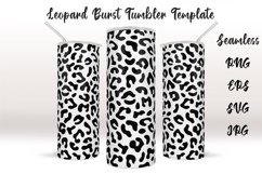 Leopard Burst Tumbler Template SVG, Skinny Tumbler 20 Product Image 1