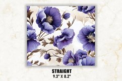 Pansy Flowers Tumbler Wrap | Flower Tumbler Sublimation Product Image 3