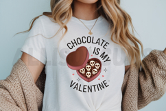Chocolate Is My Valentine Sublimation, Love Quote PNG Product Image 3