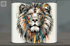 4 Lion Tumbler Sublimation, 20 oz Tumbler Wrap Product Image 2