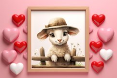Vintage Valentines Farm Animals Clipart, Valentines Couple Product Image 3