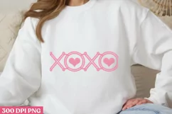 XOXO PNG, Retro Valentine Sublimation PNG Product Image 1