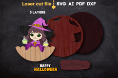 Halloween Witch SVG laser cut files for Glowforge Product Image 2