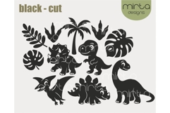 Cute Baby Dinosaur SVG laser cut file, Nursery Wall Art svg Product Image 5