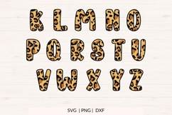 Leopard Print Alphabet SVG Bundle A to Z and 0 to 9 Product Image 3