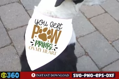 You left paw prints on my heart SVG, Christmas Dog SVG Product Image 2