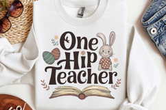 One hip teacher PNG, Easter Design Sublimation PNG Product Image 3