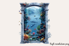 Under the Sea Window Clipart PNG Product Image 1