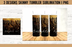 Gillter Back&Gold Tumbler Sublimation I 20 OZ Tumbler Design Product Image 3